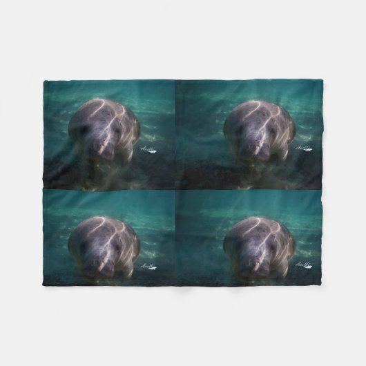 Couverture mignonne d'ouatine de lamantin de bébé (Devant (Horizontal))