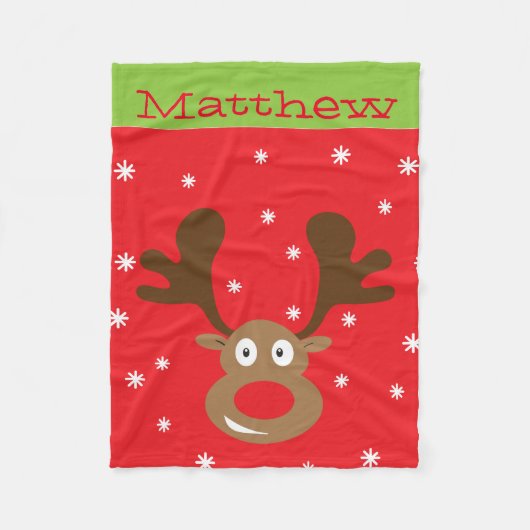 Couverture mignonne d'ouatine de renne de Noël (Devant)