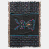 Couverture Mignonne Eyes Rabbit en Yoga Pose Méditation (devant Vertical)