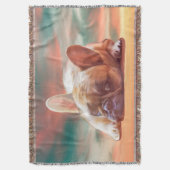 Couverture Mignonne French Bulldog Eau Couleur Art Peinture (devant Vertical)