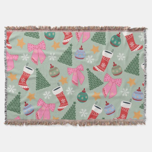 Couverture Mignonne Menthe verte de Noël (Devant)