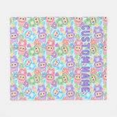 Couverture mignonne pastel, jeté personnalisé et c (Devant (Horizontal))