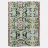 Couverture minder vintage french rose butterfly paris (devant Vertical)