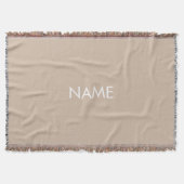 Couverture Mini beige tan nom personnalisé monogramme solide (Devant)
