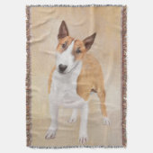 Couverture Miniature Taureau Terrier Peinture - Joli Original (devant Vertical)