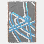 Couverture Minimalisme Abstrait Blanc Lignes Turquoise (devant Vertical)