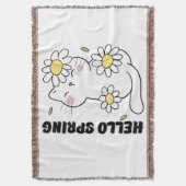 Couverture Minimalist Aesthetic Hello Spring Cat & Daisy  (devant Vertical)