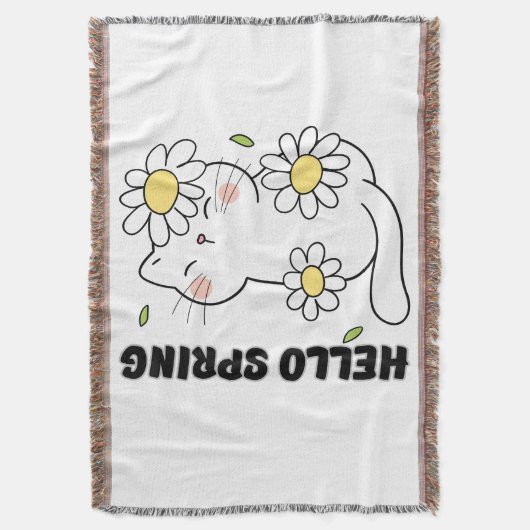 Couverture Minimalist Aesthetic Hello Spring Cat & Daisy (devant Vertical)