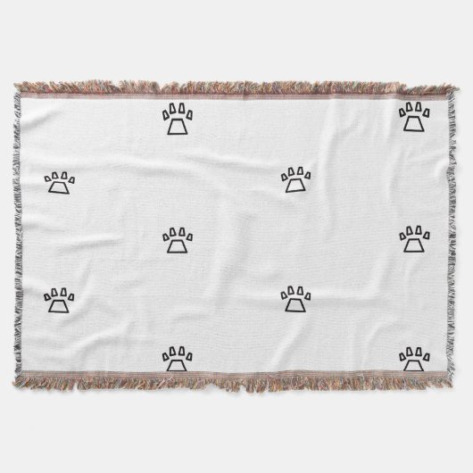Couverture Minimalist Geometric Dog Paw Pattern (Devant)