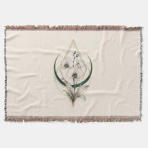 Minimalist Geometric Gold Orchid Luxury Woven