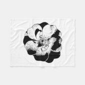 Couverture minimaliste en polaire noire et blanche (Devant (Horizontal))