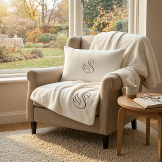 Couverture minimaliste Quiet Luxury Swan en Sherpa