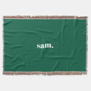 Couverture Minimaliste texte personnalisé gras vert