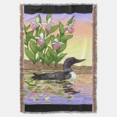 Couverture MN State Bird Flower Loon Lady Slipper (devant Vertical)