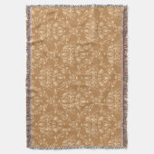 Couverture Mocha Latte Brown Damask (devant Vertical)