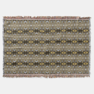 Couverture mode vintage bohème argent noir et or