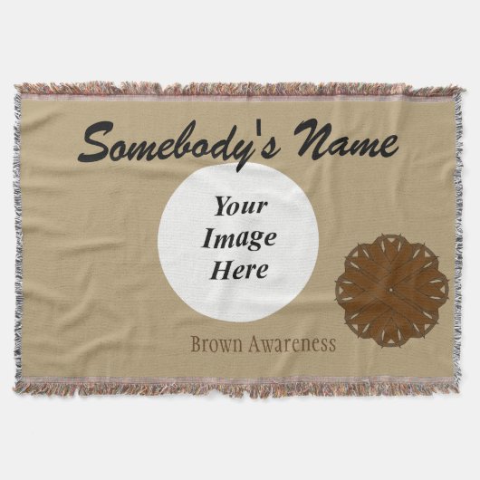 Couverture Modèle de ruban à fleurs Brown par Kenneth Yoncich (Devant)