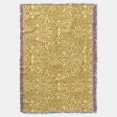 Couverture Modèle Floral Baroque Damas d'or (devant Vertical)