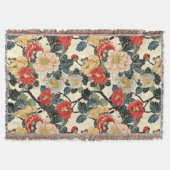 Couverture Modèle floral japonais Ukiyo-E Art (Devant)