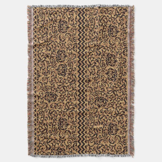 Couverture Modèle Floral Or Renaissance italienne (devant Vertical)