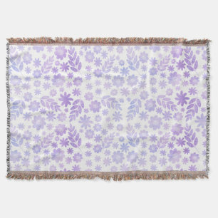 Couverture Modèle floral tiré à la main de lavande