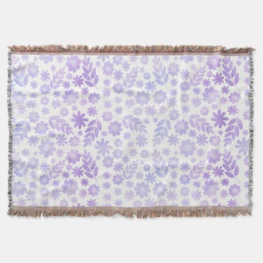 Couverture Modèle floral tiré à la main de lavande (Devant)