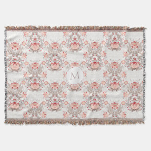 Couverture Modèle Floral vintage Monogramme T