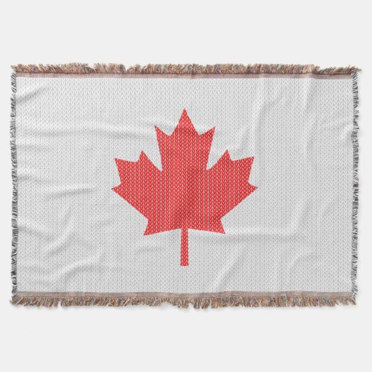 Couverture Modèle Knit Maple Leaf Tricot Motif (Devant)