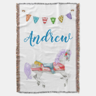 Couverture Modèle personnalisé du cheval de carrousel