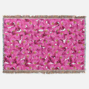 Couverture Modèle rose de pavots floraux