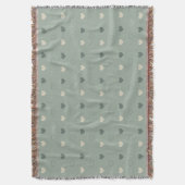 Couverture Modèle sans couture de grille de cœur vert assourd (devant Vertical)