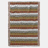 Couverture modèle tribal rayé africain ethnique (devant Vertical)