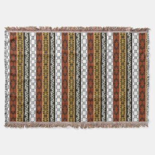 Couverture modèle tribal rayé africain ethnique