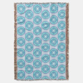 Couverture modèle turquoise ethnique de mandala (devant Vertical)