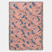 Couverture Modern Abstract Blue & Pink Geometric Pattern Flee (devant Vertical)