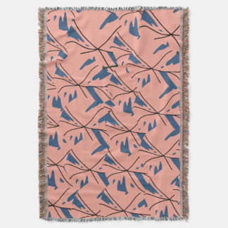 Couverture Modern Abstract Blue & Pink Geometric Pattern Flee