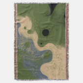 Couverture Modern Abstract Mossy Topography (devant Vertical)