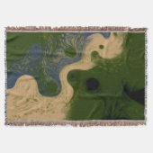 Couverture Modern Abstract Mossy Topography Throw Blanket (Devant)