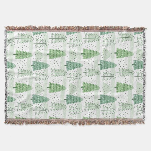 Couverture Modern Christmas Trees Pattern (Devant)
