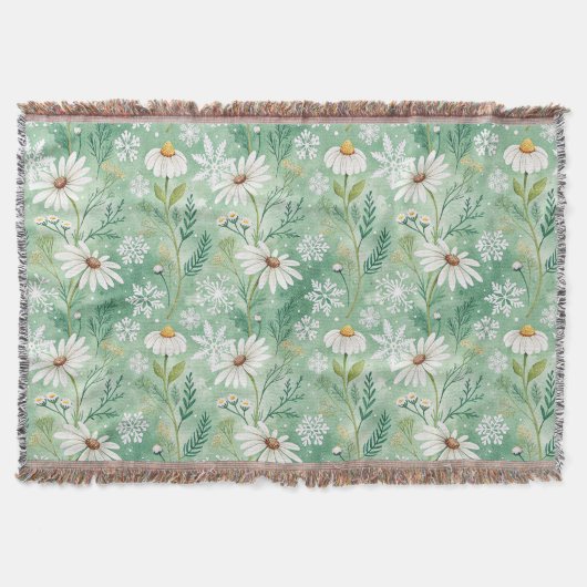 Couverture Modern Daisy Flowers Winter (Devant)