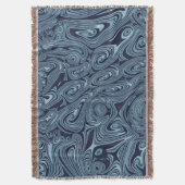 Couverture Modern Icy Blue Abstract Fluid (devant Vertical)