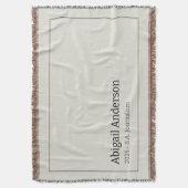 Couverture Modern Minimalist Name and Title, Graduation (devant Vertical)