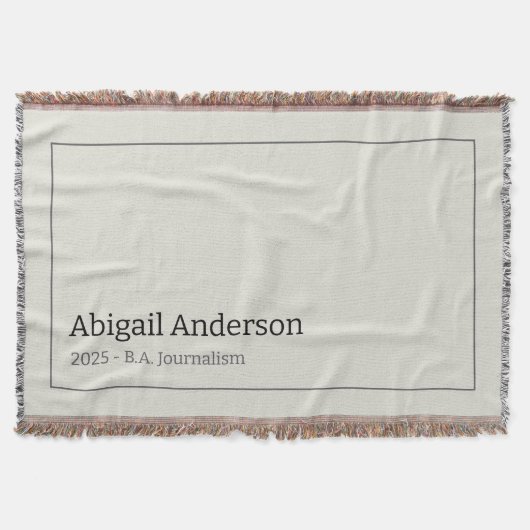 Couverture Modern Minimalist Name and Title, Graduation (Devant)