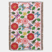 Couverture Modern Spring Garden Butterfly Floral  (devant Vertical)