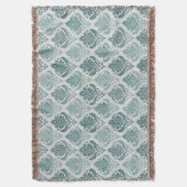 Couverture Modern Teal Nordic Damask (devant Vertical)