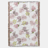 Couverture Moderne beau motif floral rose et blanc (devant Vertical)