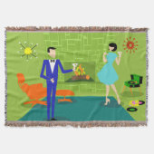 Couverture moderne de jet de couples de la moitié (Devant)