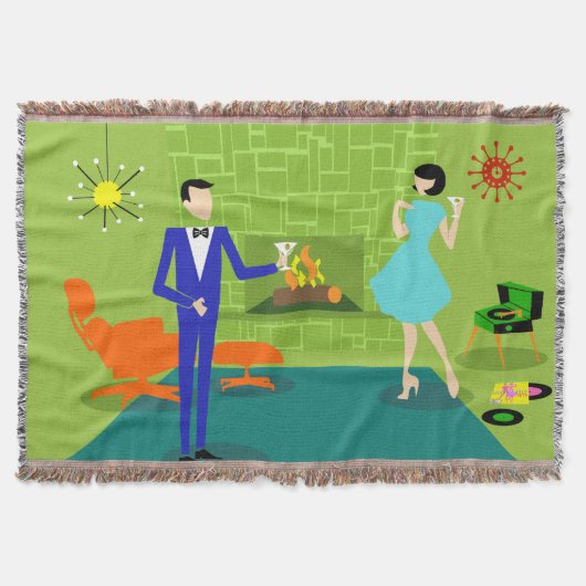 Couverture moderne de jet de couples de la moitié (Devant)