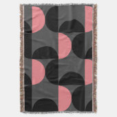 Couverture Moderne du milieu du siècle Rose Noir et Gris (devant Vertical)
