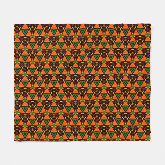 Couverture moderne Kente Fleece, 50"x60" (Devant (Horizontal))